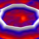 3D representation of the carbon ring, based on atomic force microscopy data.